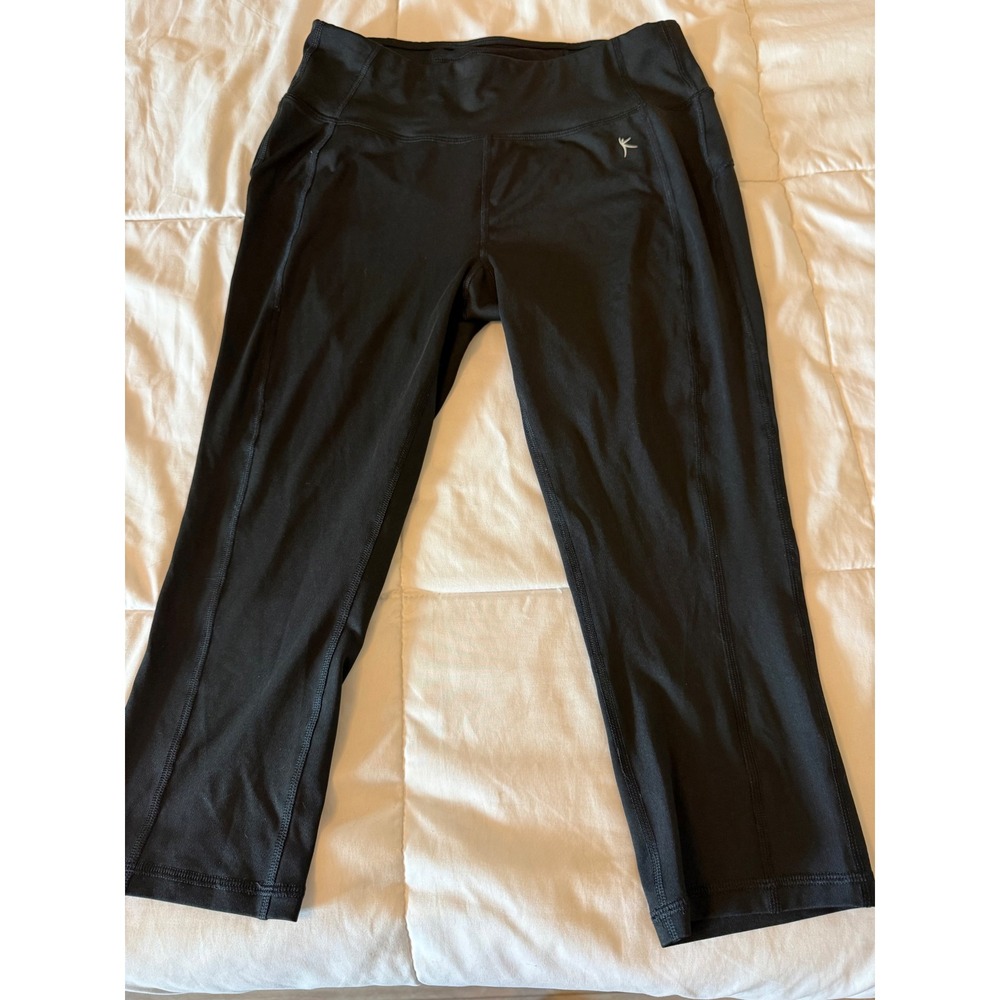 Danskin Now Womens Black Dri-More Capri Leggings Activewear DNL27109 Small 4-6